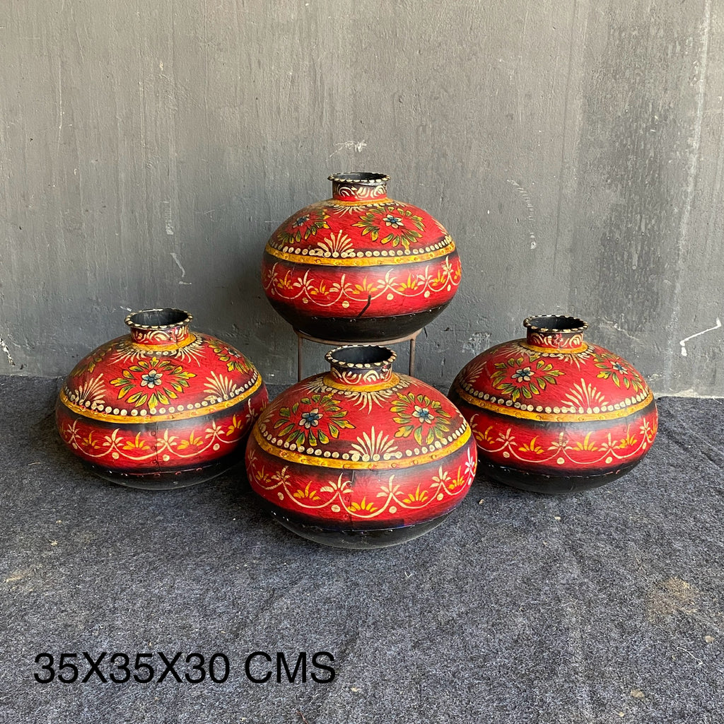 IRON HAND PAINTED POT
