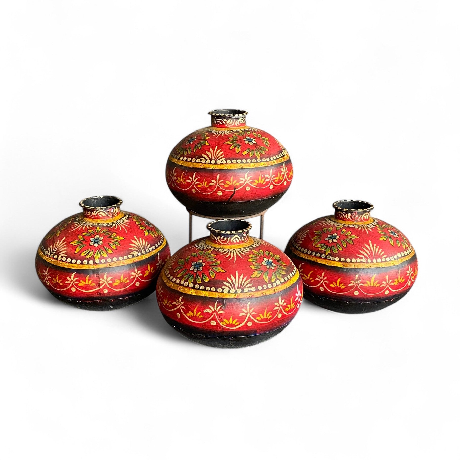 IRON HAND PAINTED POT