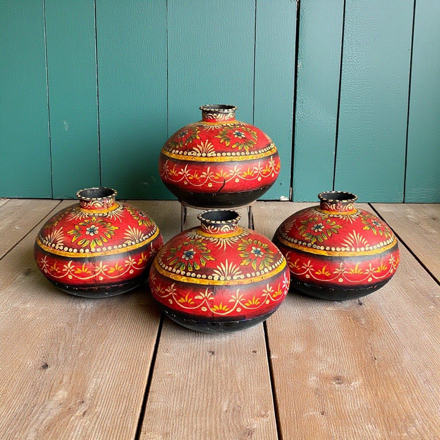 IRON HAND PAINTED POT