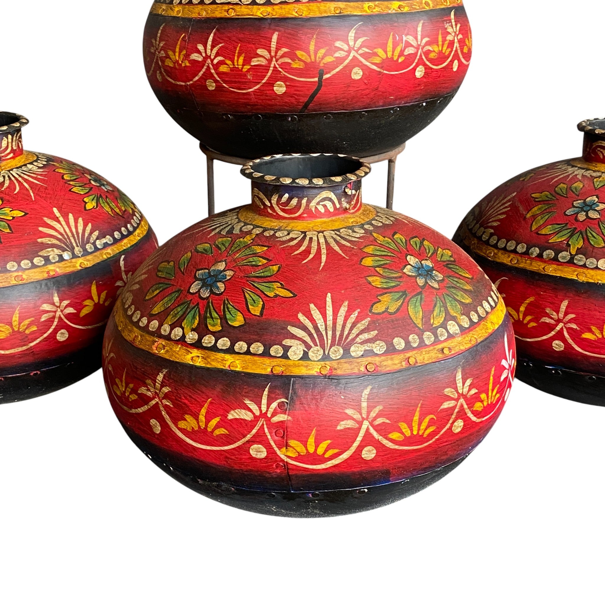 IRON HAND PAINTED POT