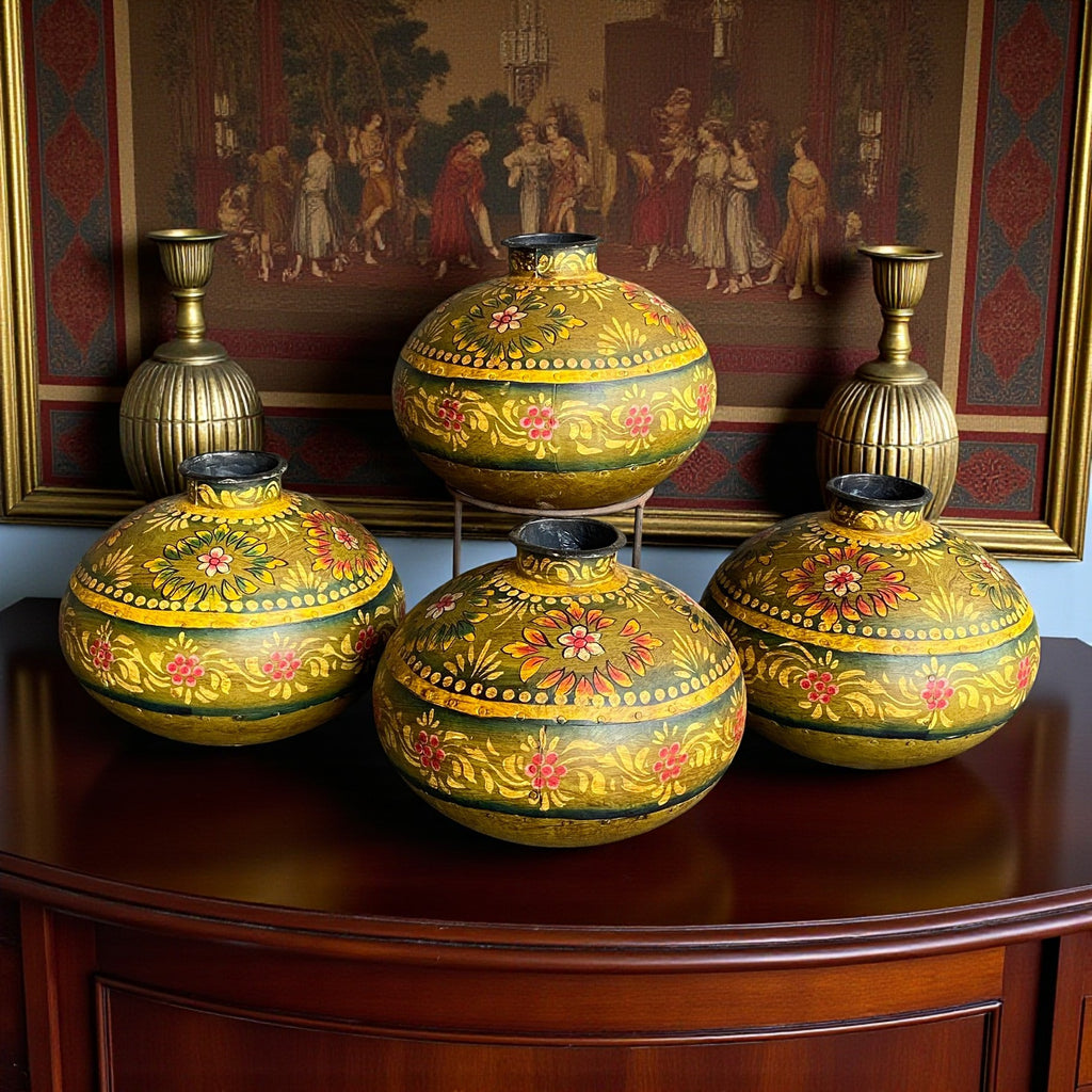 IRON HAND PAINTED POT