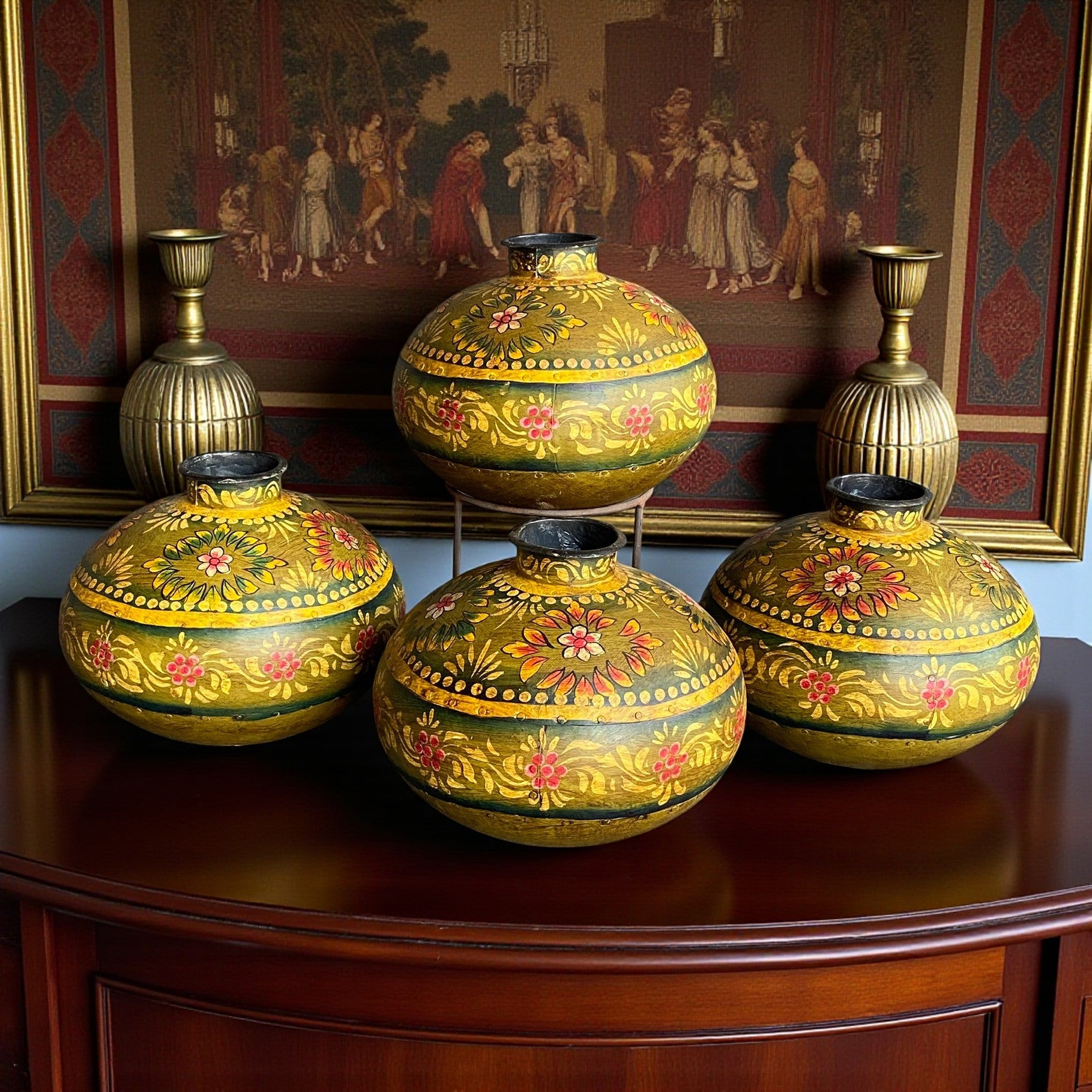 IRON HAND PAINTED POT