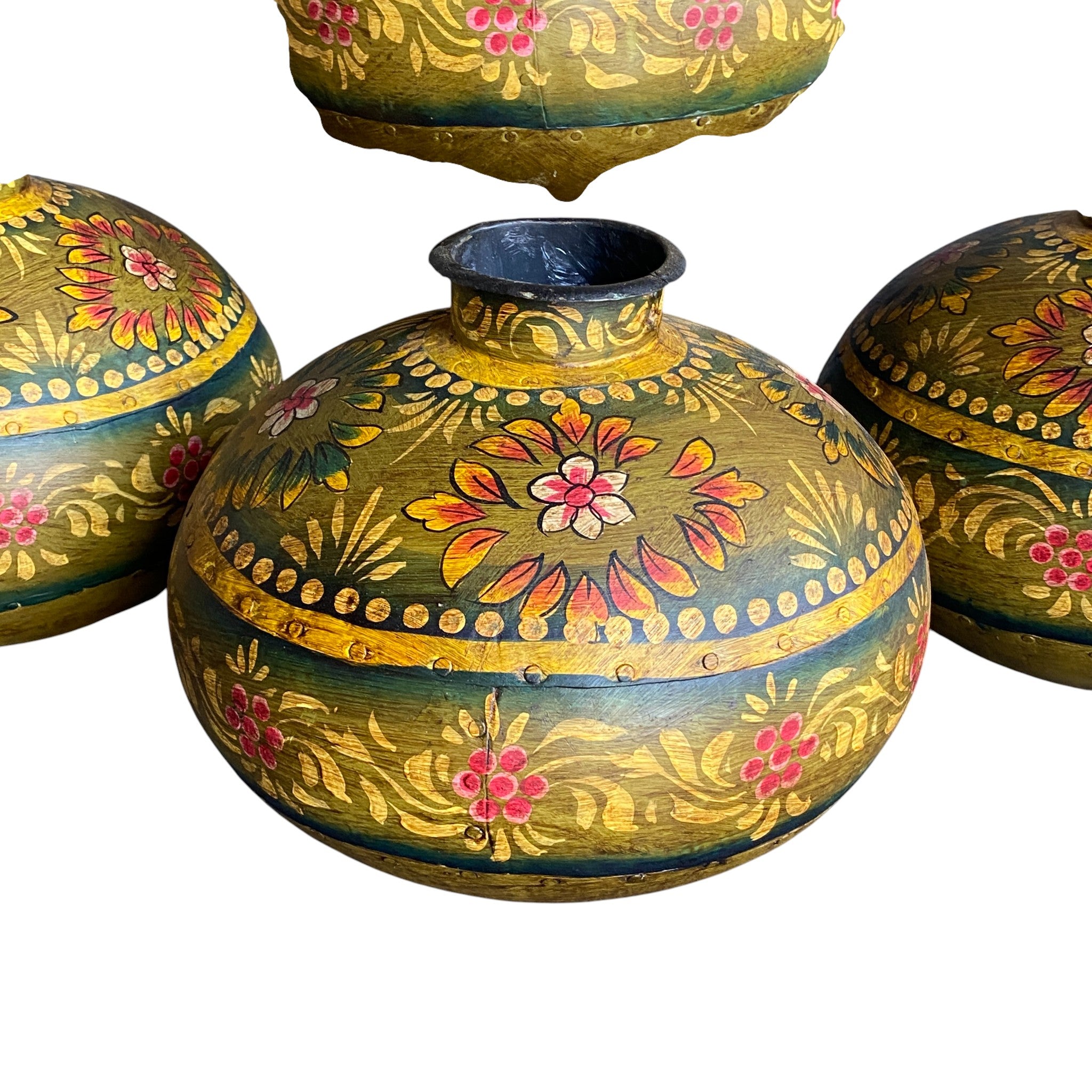 IRON HAND PAINTED POT