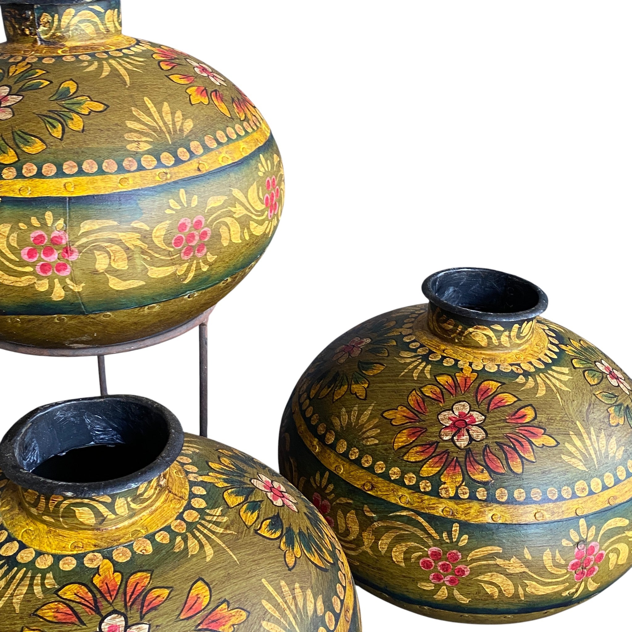 IRON HAND PAINTED POT