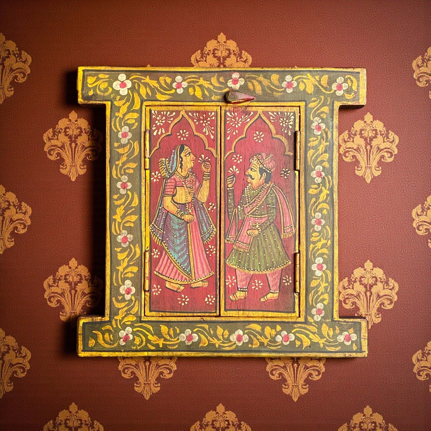 WOODEN HAND PAINTED WINDOW