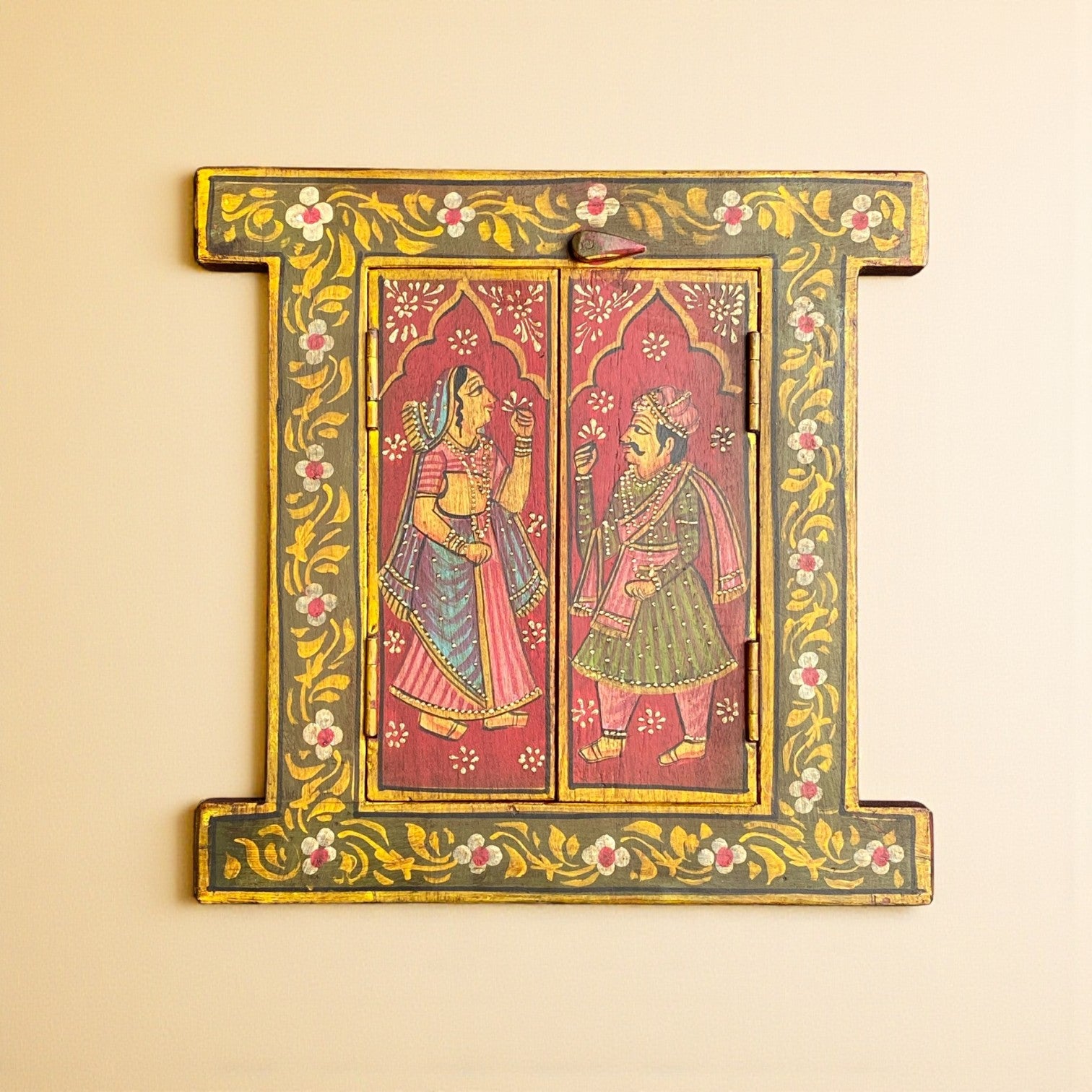 WOODEN HAND PAINTED WINDOW