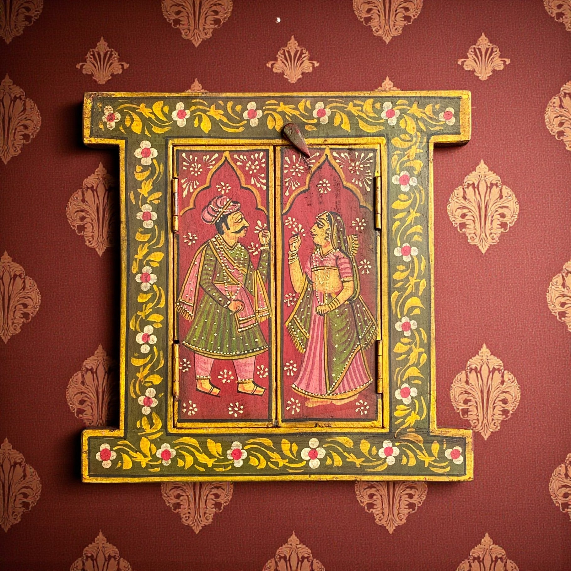 WOODEN HAND PAINTED WINDOW