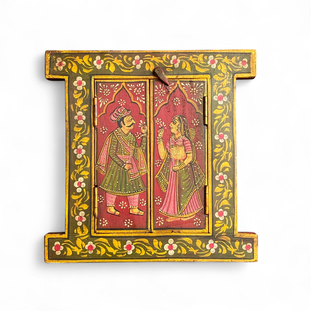 WOODEN HAND PAINTED WINDOW