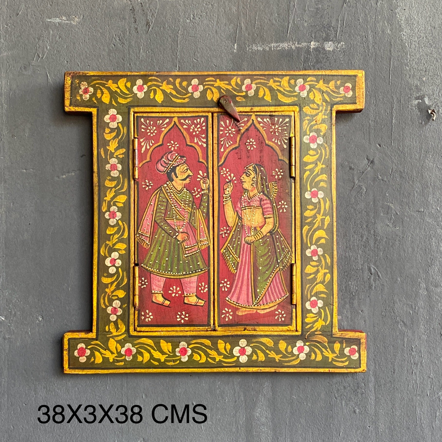 WOODEN HAND PAINTED WINDOW