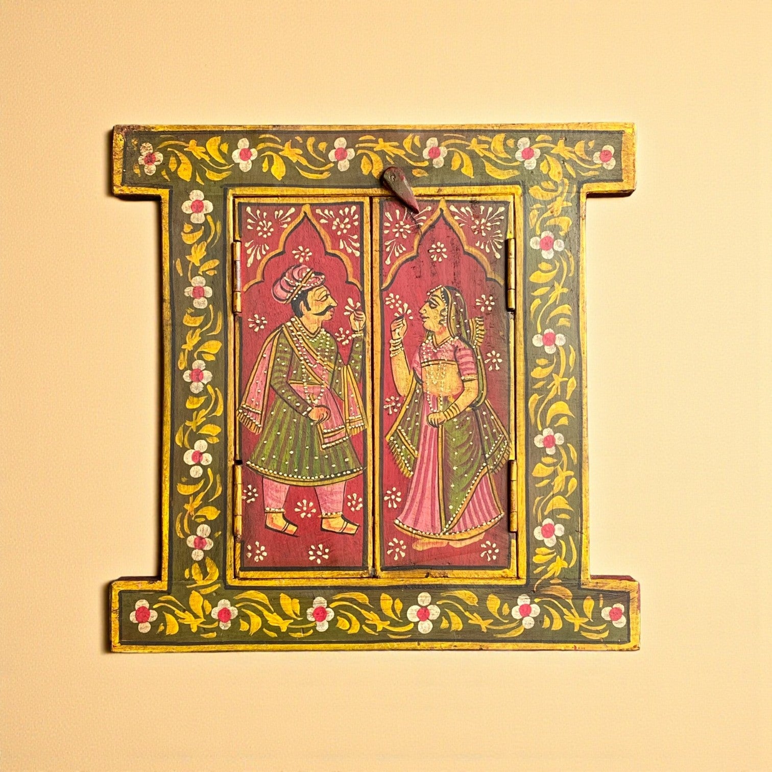 WOODEN HAND PAINTED WINDOW