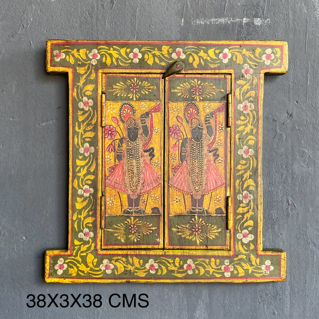 WOODEN HAND PAINTED WINDOW