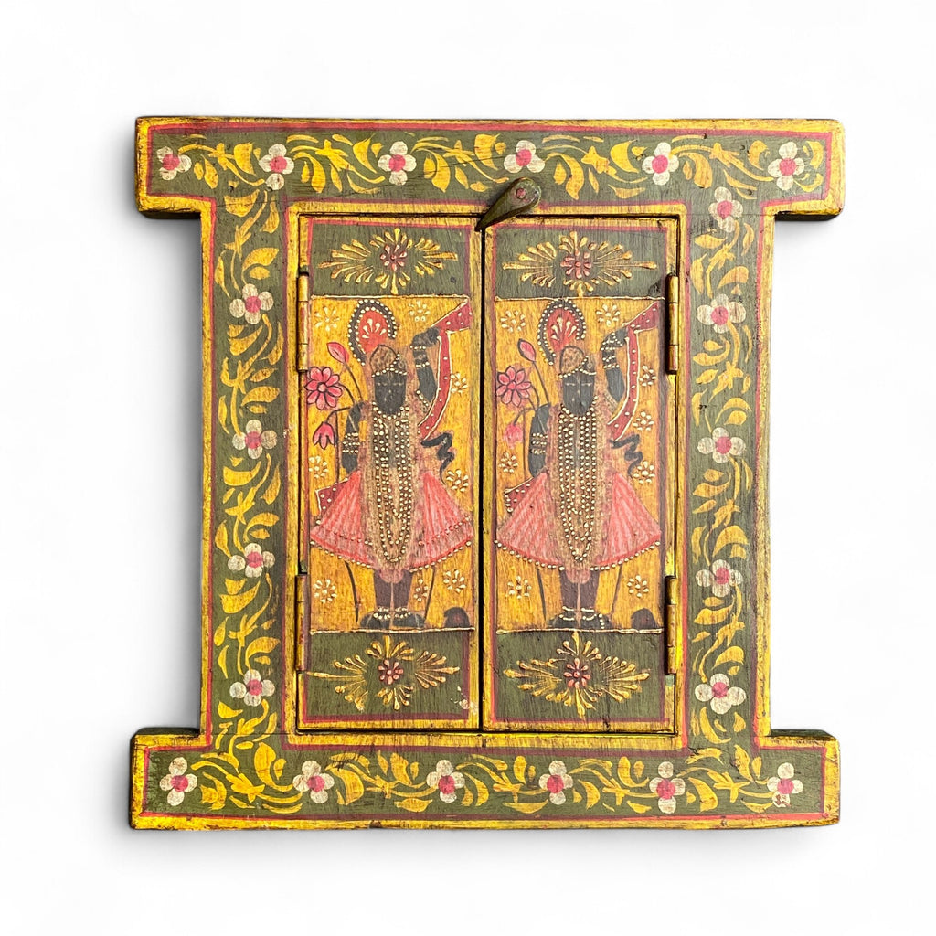 WOODEN HAND PAINTED WINDOW