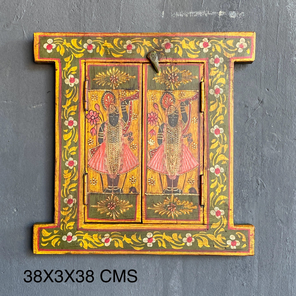 WOODEN HAND PAINTED WINDOW