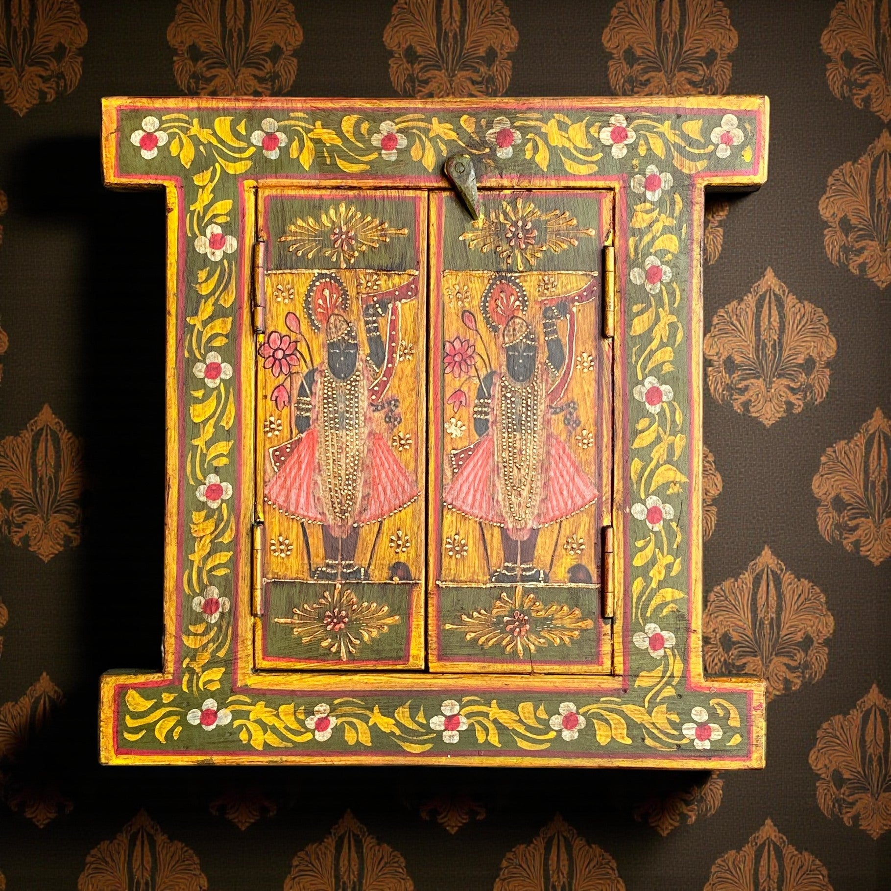 WOODEN HAND PAINTED WINDOW