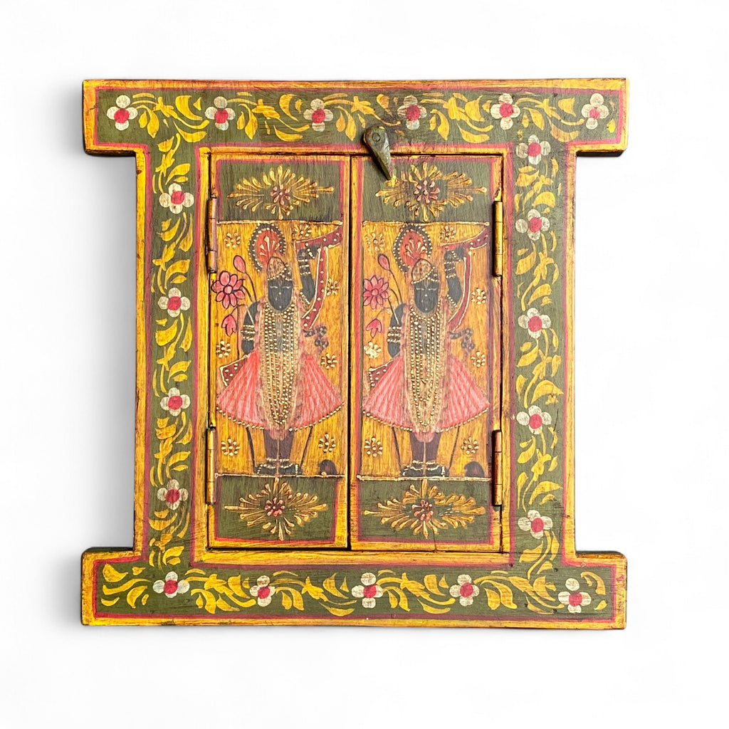 WOODEN HAND PAINTED WINDOW