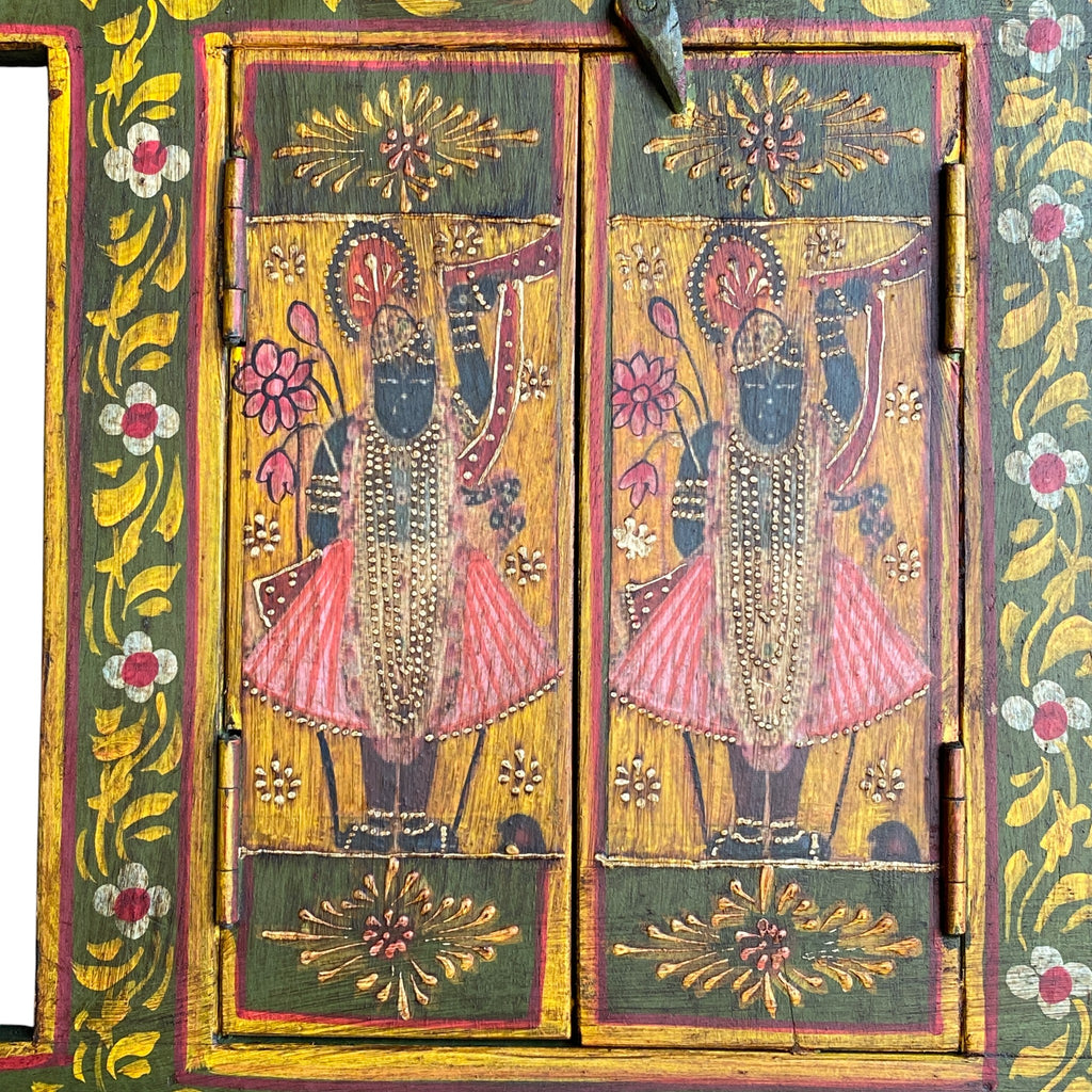 WOODEN HAND PAINTED WINDOW