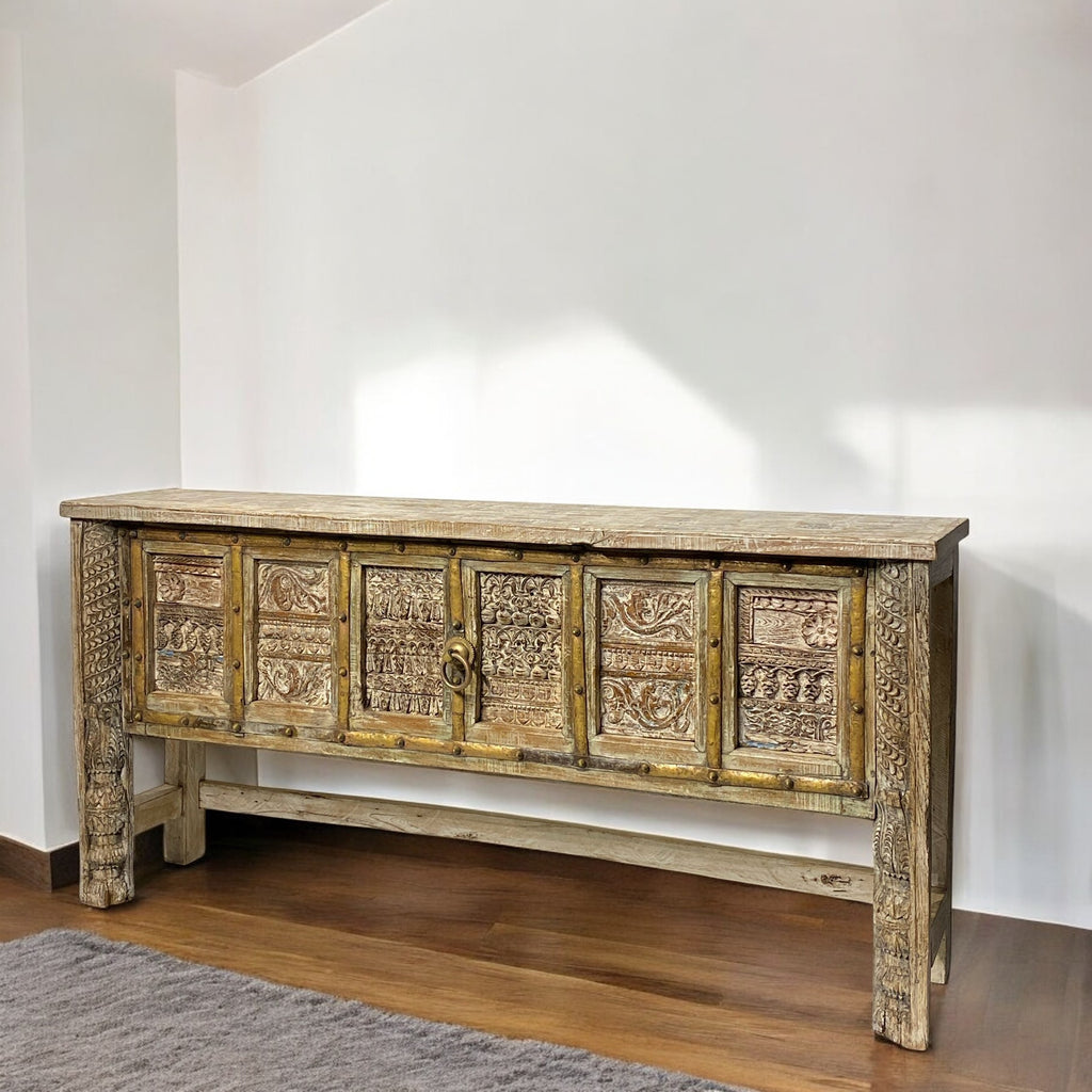 HAND CARVED CONSOLE TABLE