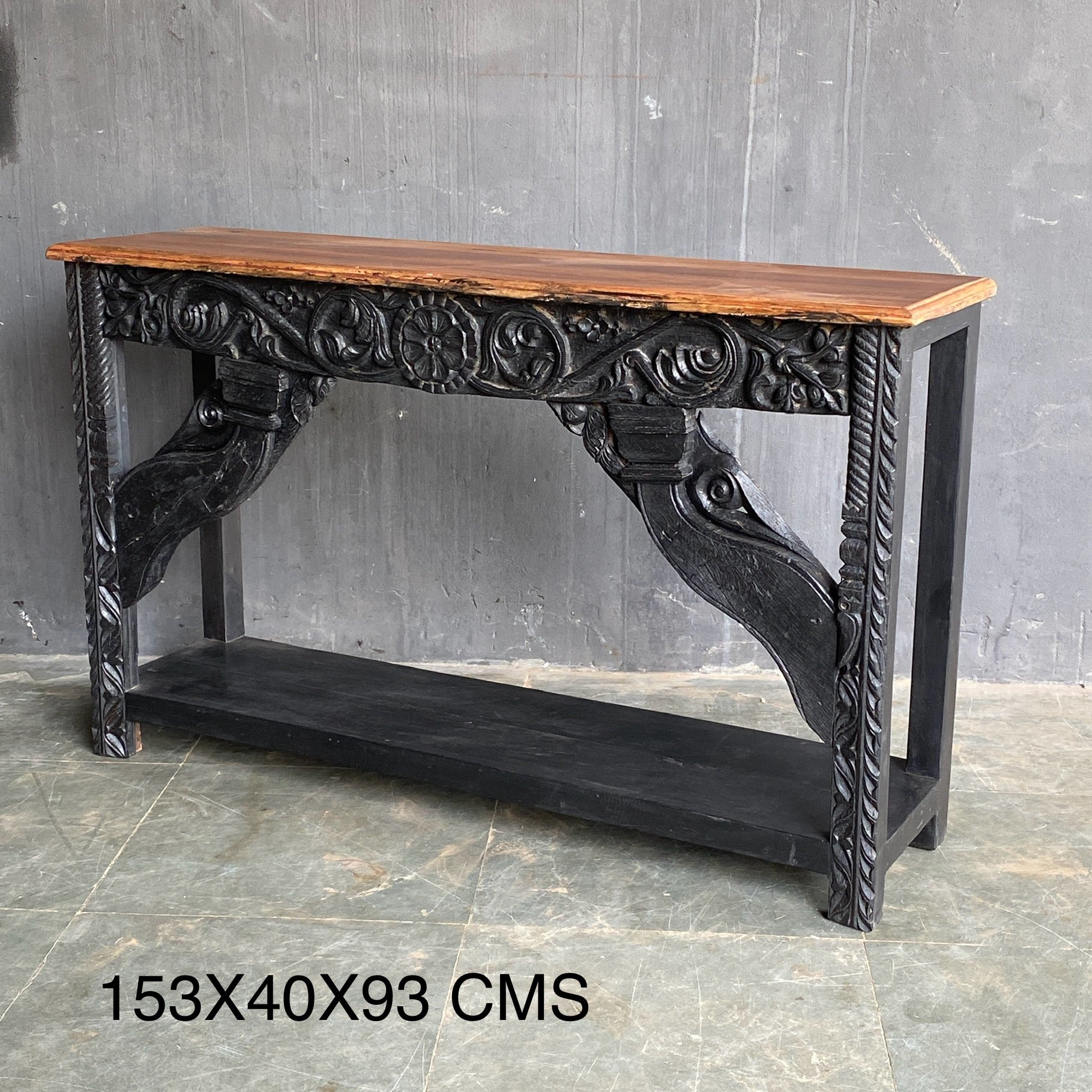 VINTAGE CARVED CONSOLE TABLE