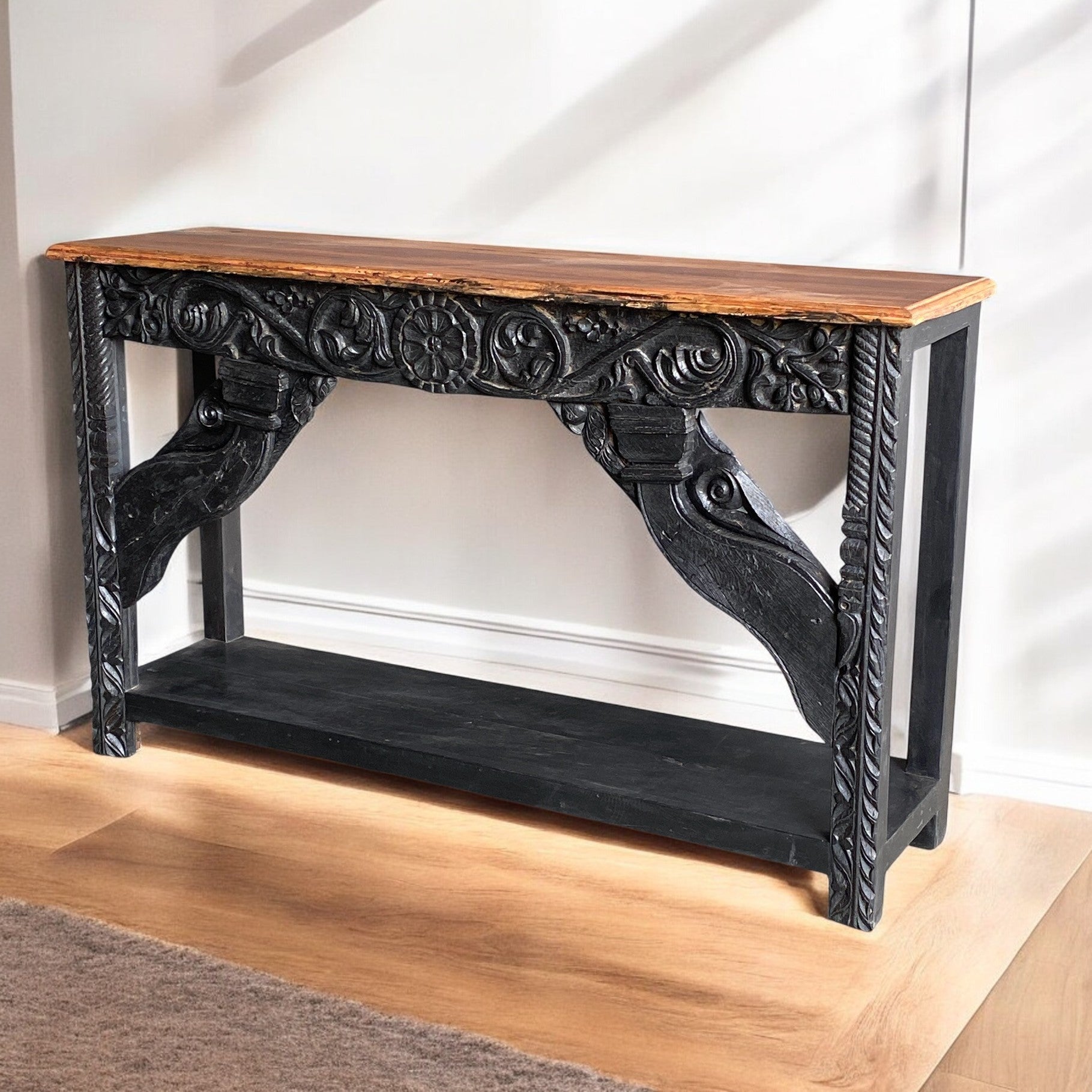VINTAGE CARVED CONSOLE TABLE