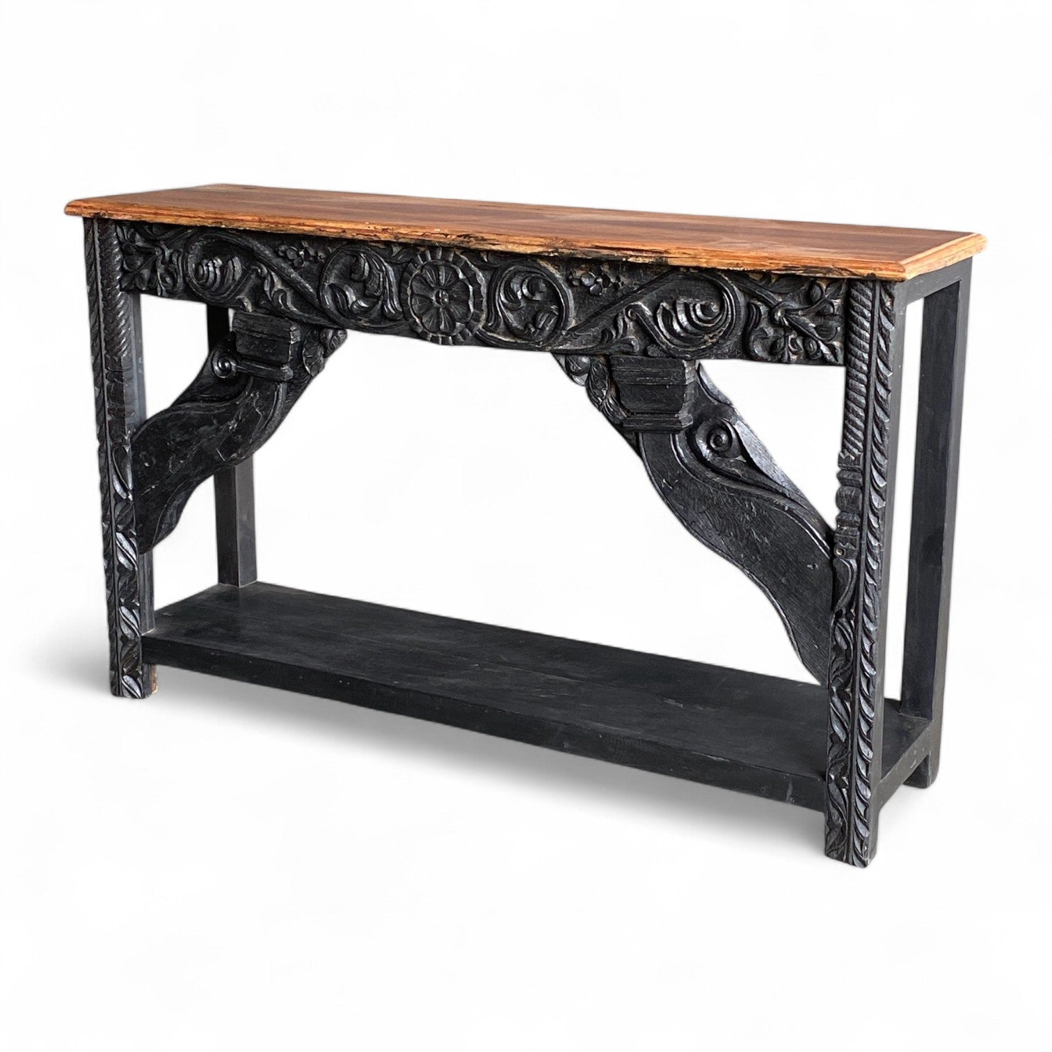 VINTAGE CARVED CONSOLE TABLE