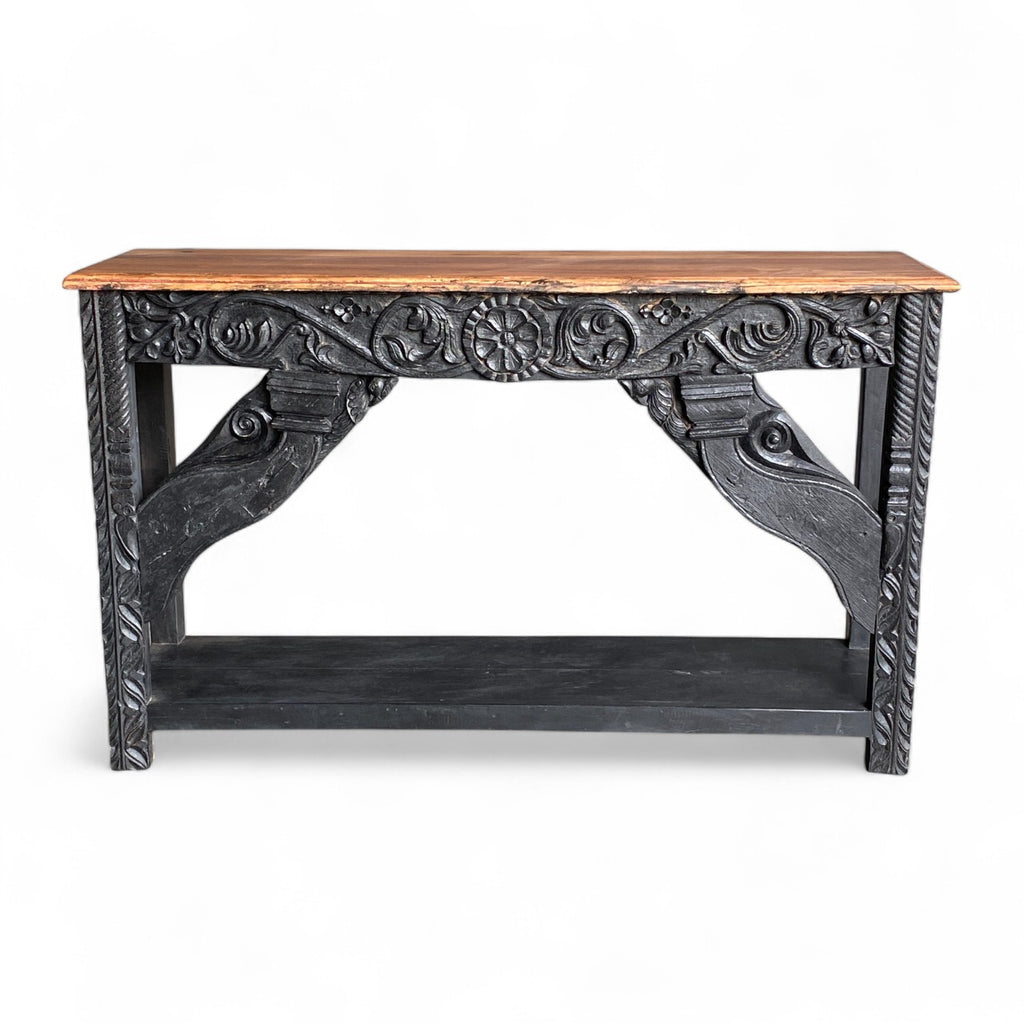 VINTAGE CARVED CONSOLE TABLE