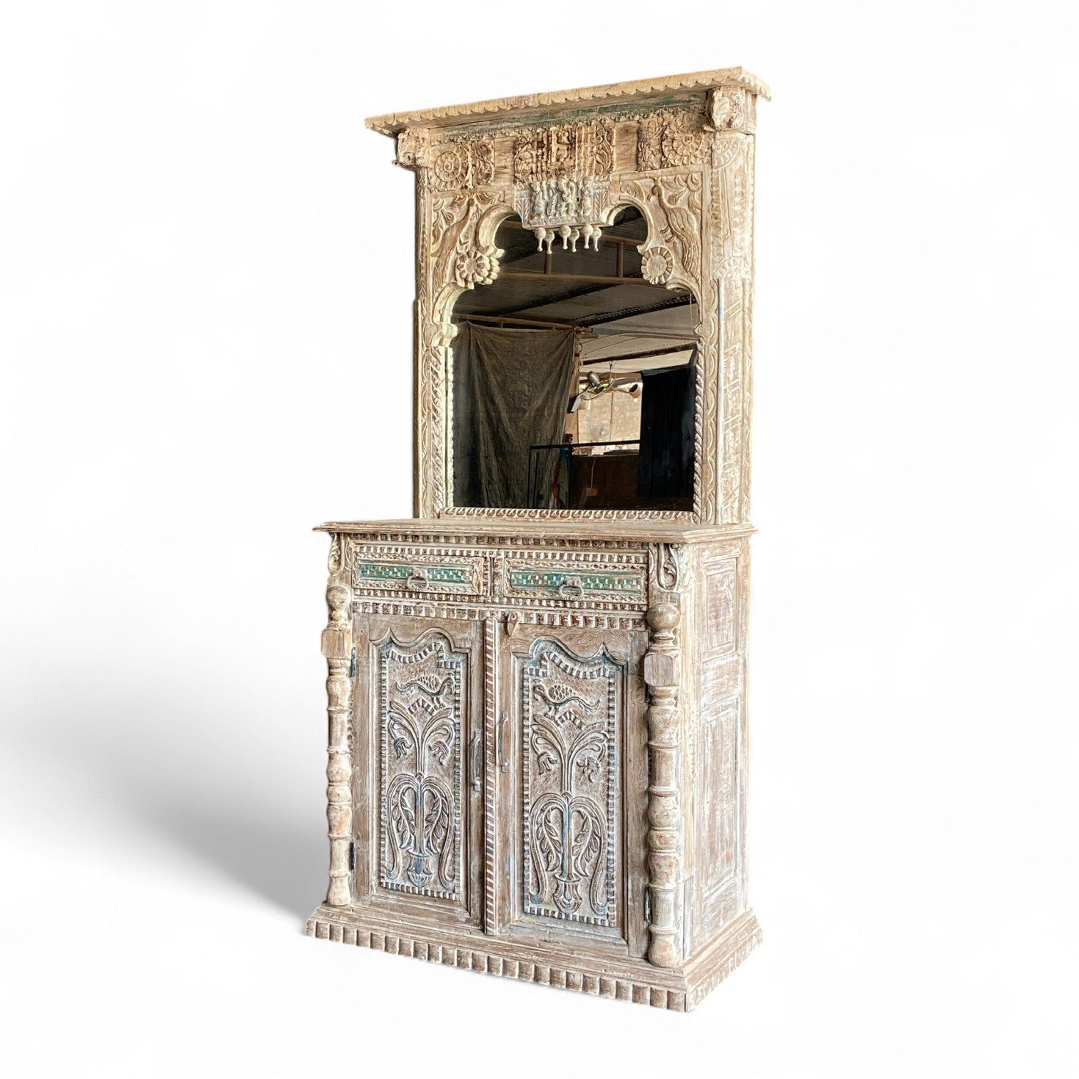 WOODEN CARVED DRESSHING TABLE