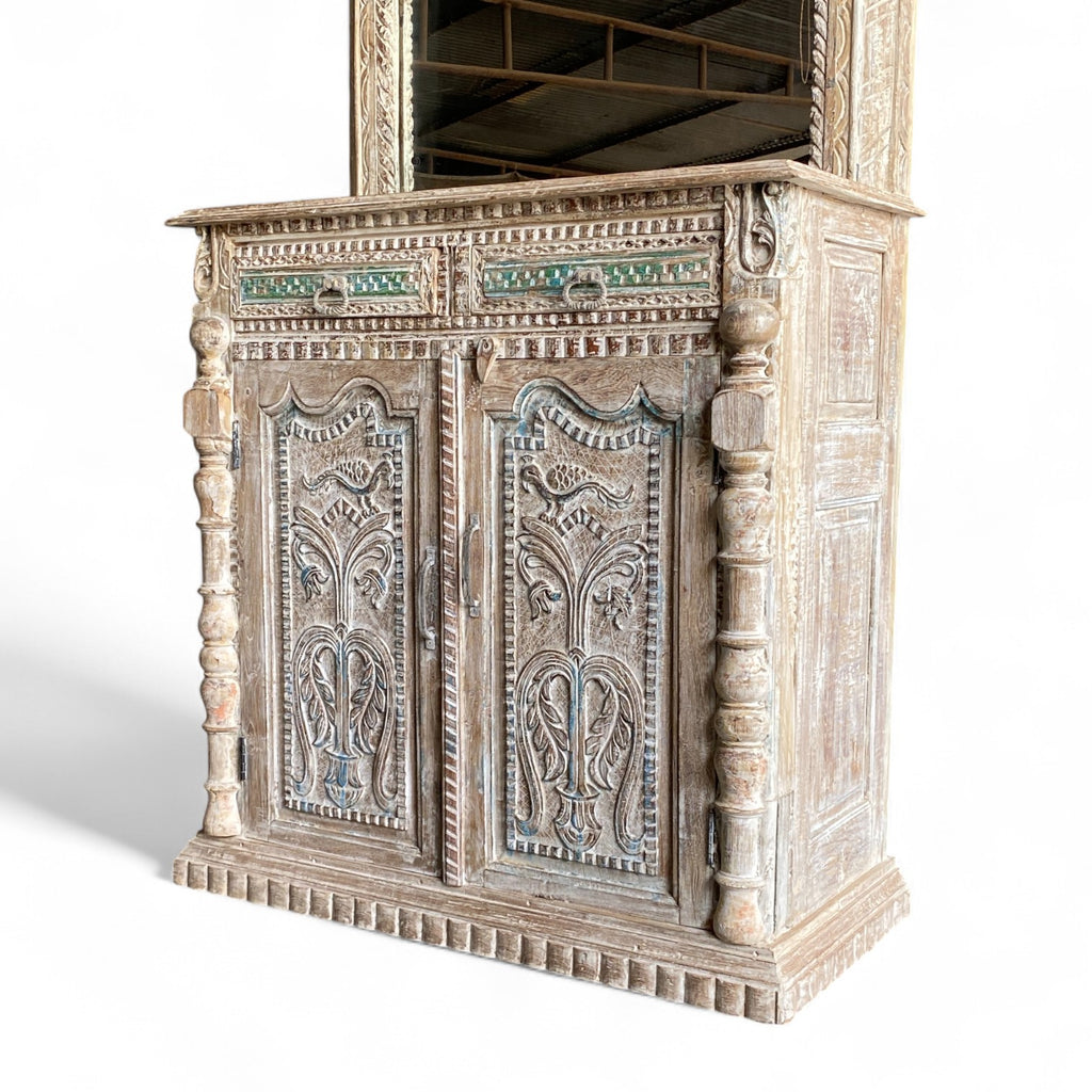 WOODEN CARVED DRESSHING TABLE