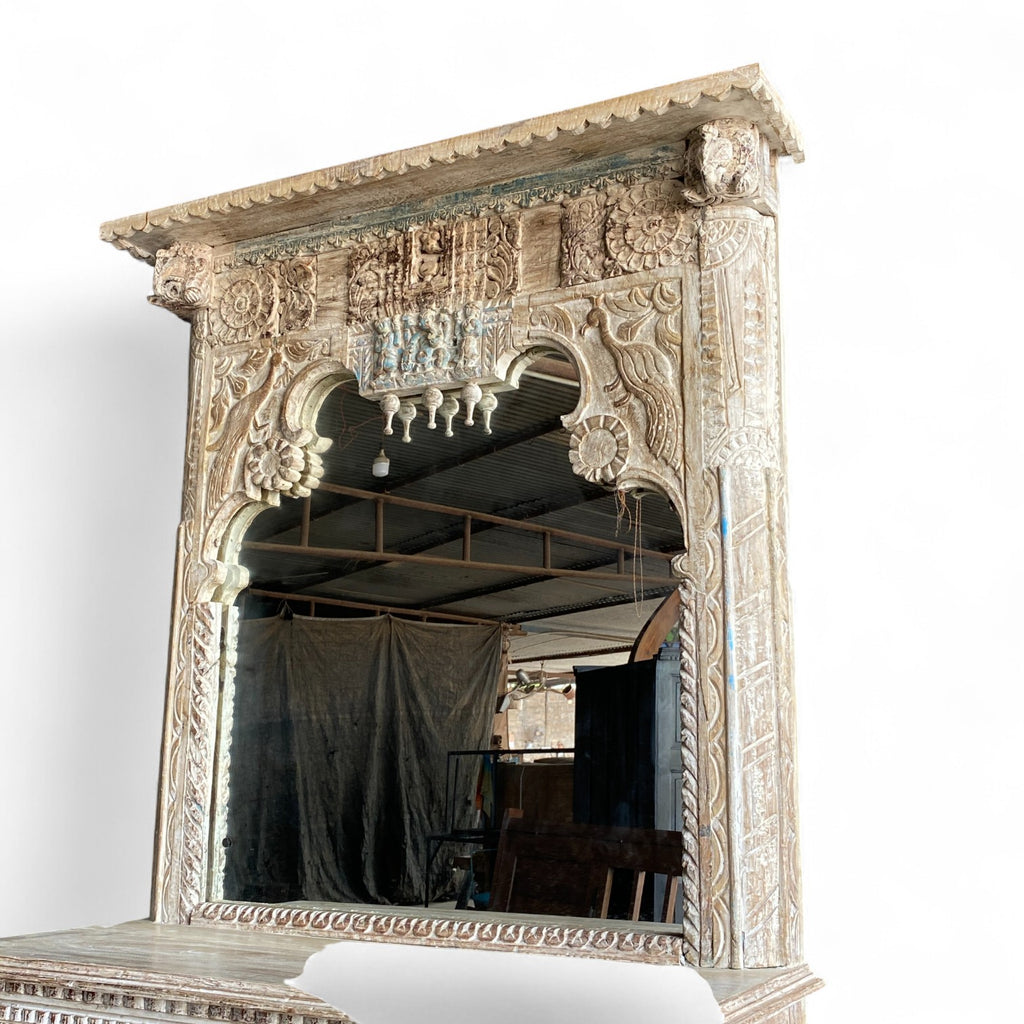 WOODEN CARVED DRESSHING TABLE