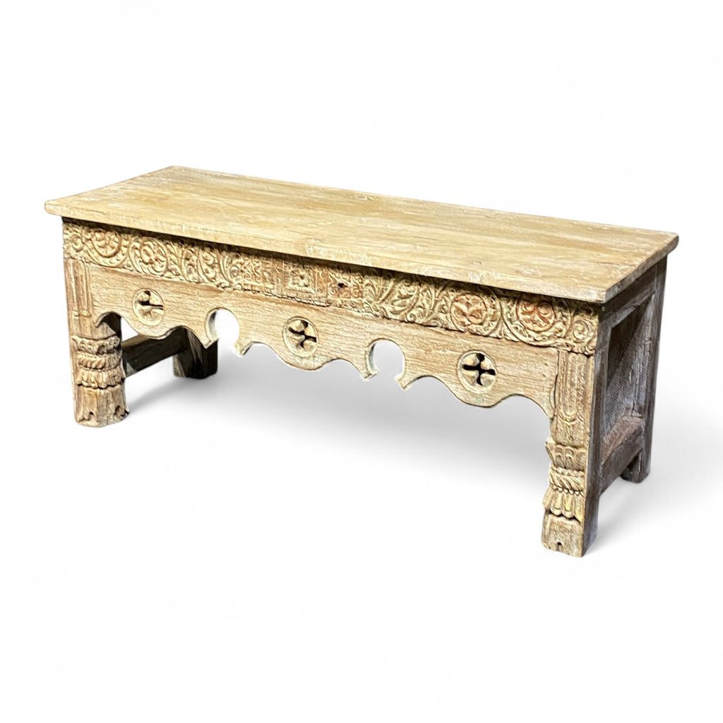 HAND CARVED BENCH