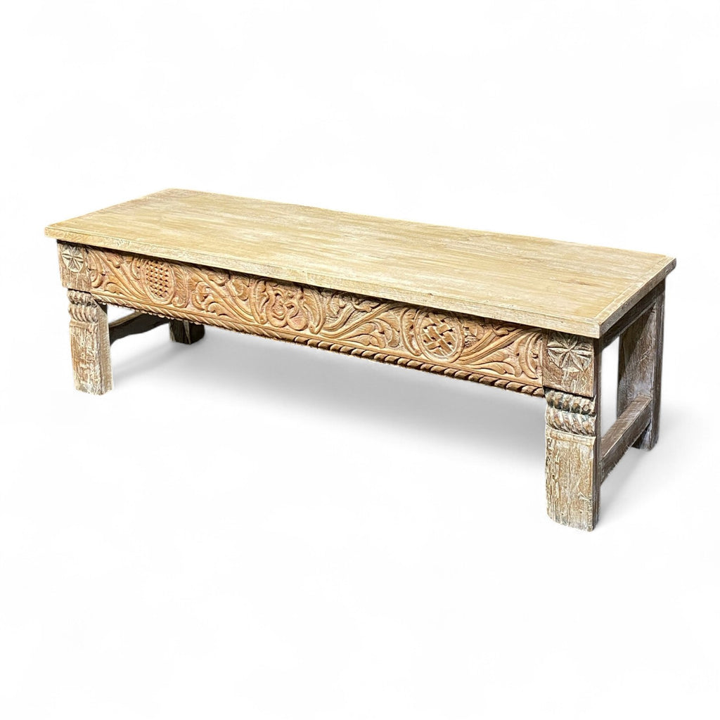 HAND CARVED BENCH