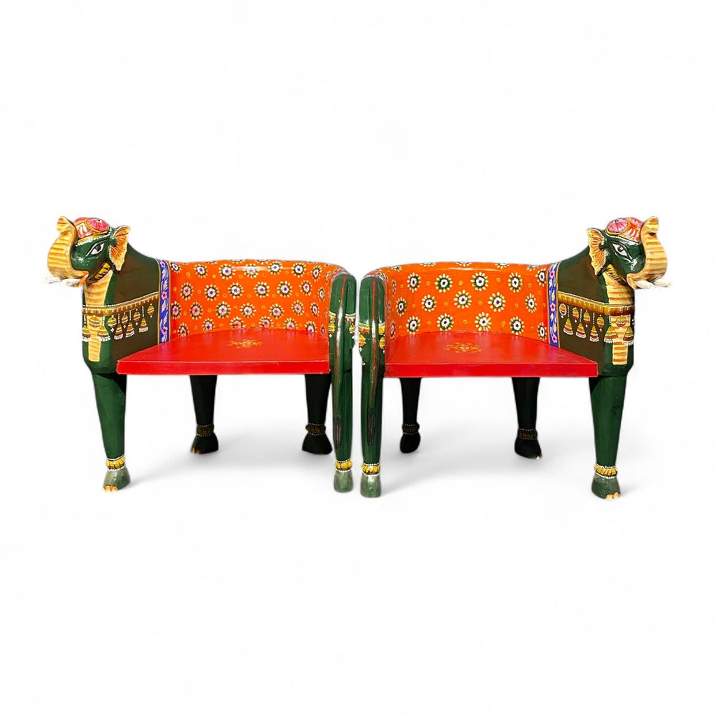 HAND PAINTED ELEPHANT CHAIR
