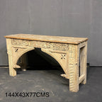 VINTAGE HAND CARVED CONSOLE TABLE