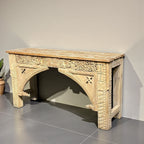VINTAGE HAND CARVED CONSOLE TABLE