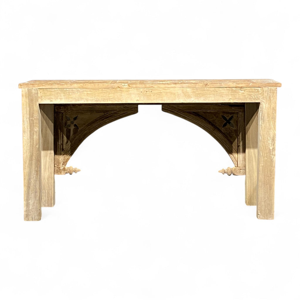 VINTAGE HAND CARVED CONSOLE TABLE