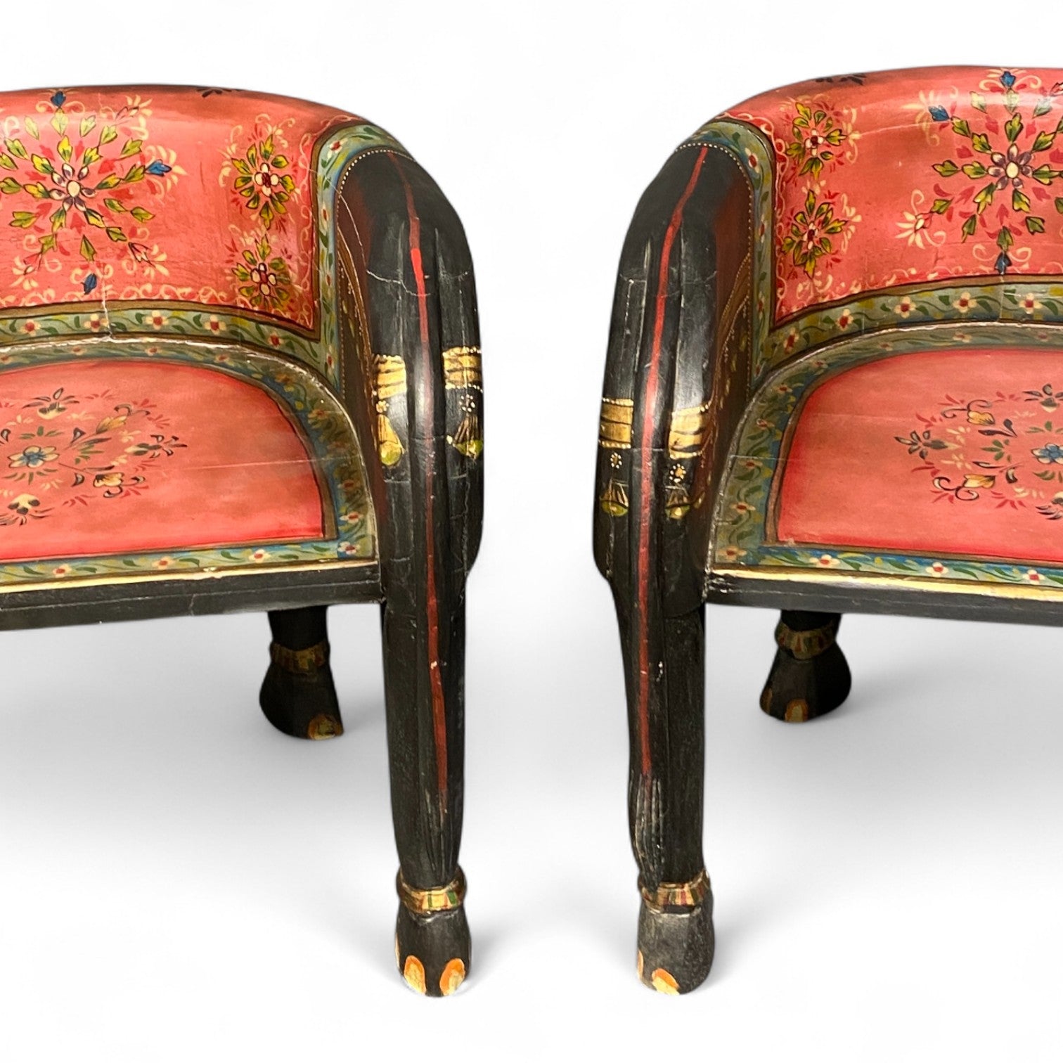 HAND PAINTED ELEPHANT CHAIR