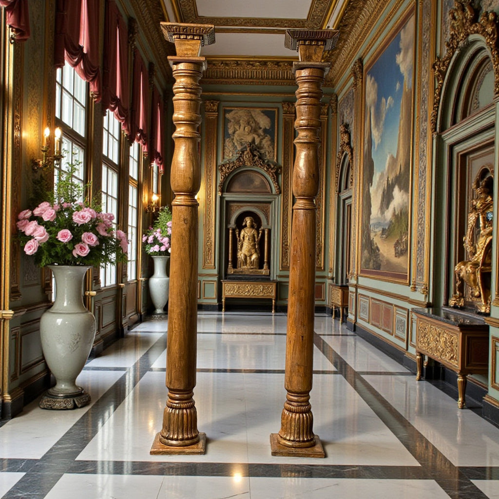 VINTAGE WOODEN PILLAR