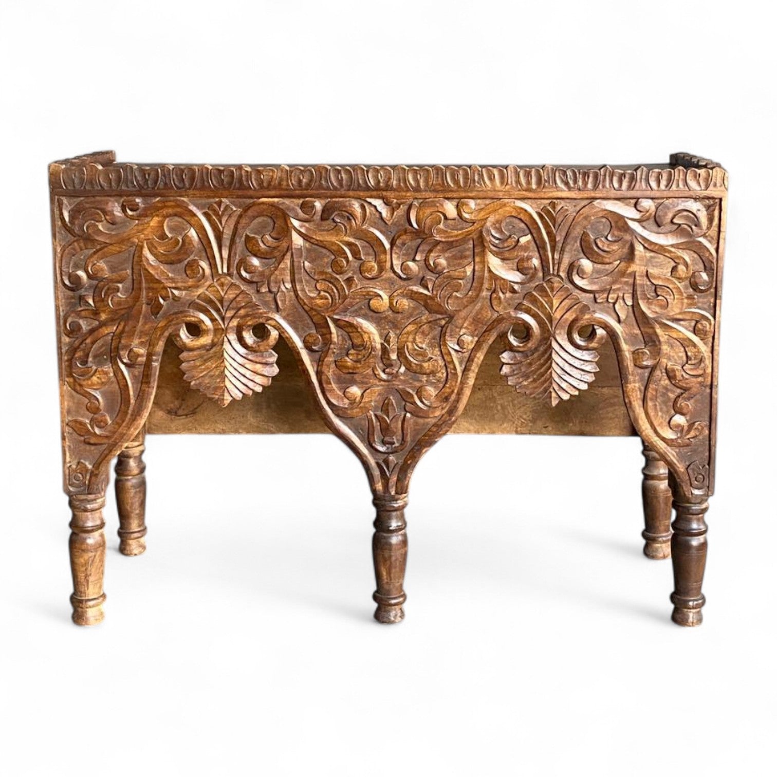 MANGO WOOD HAND CARVED CONSOLE TABLE