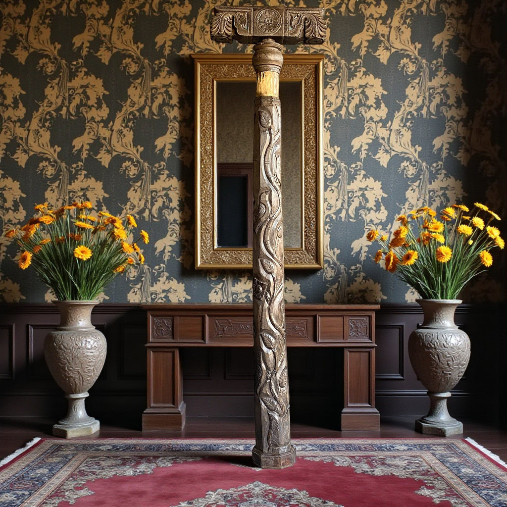 VINTAGE WOODEN PILLAR