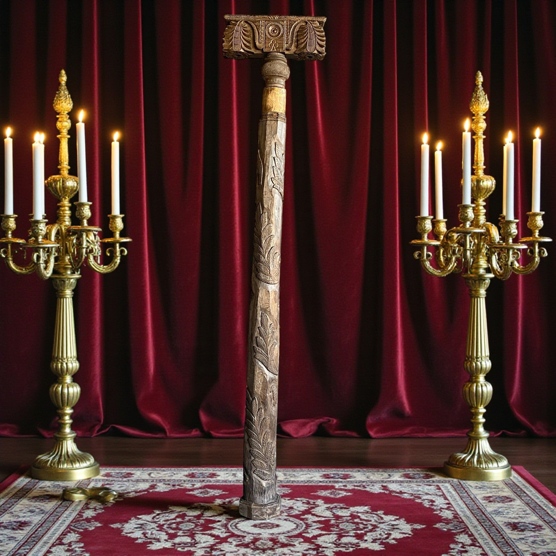 VINTAGE WOODEN PILLAR