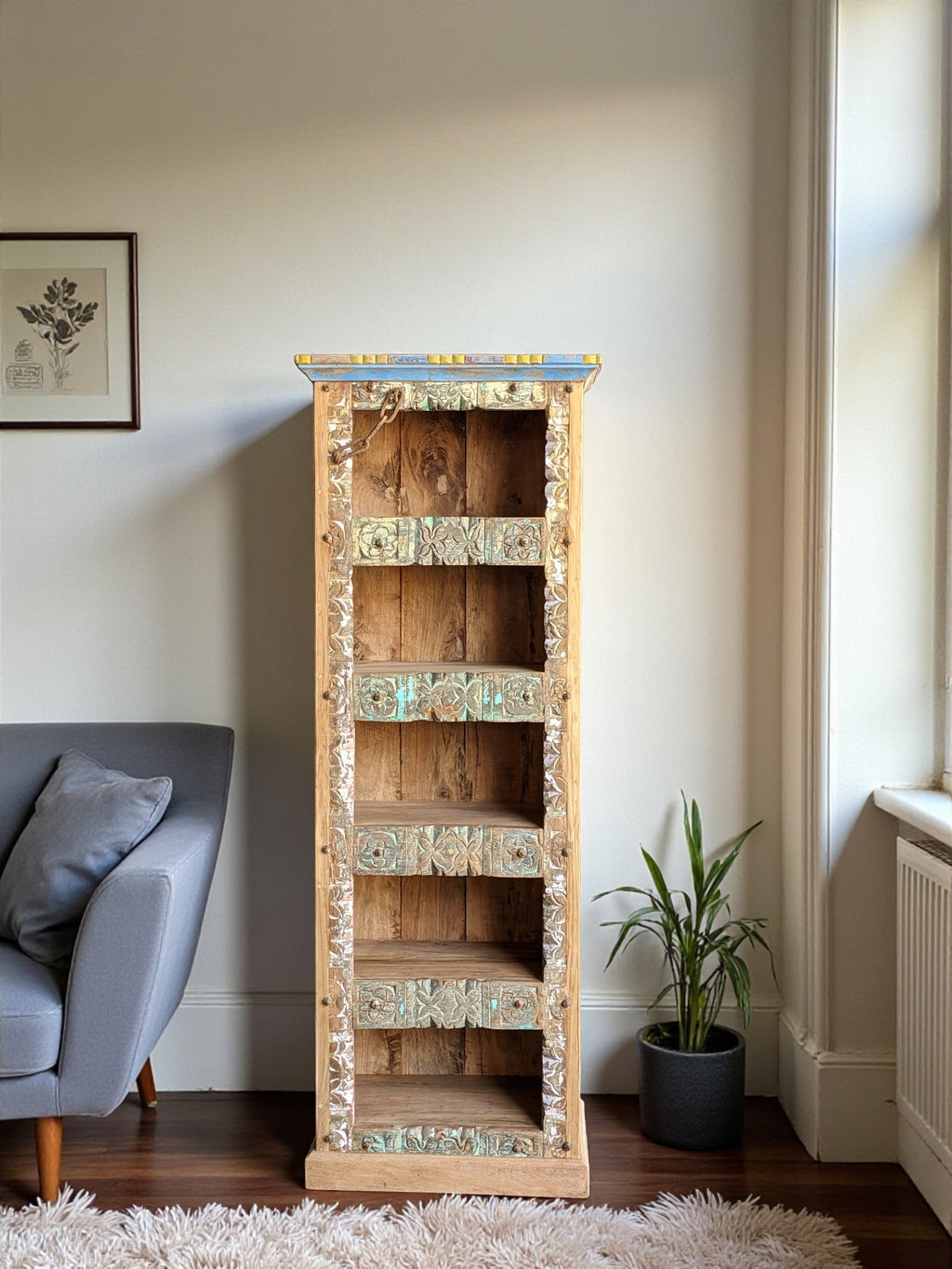 WOODEN BOOKSHELF