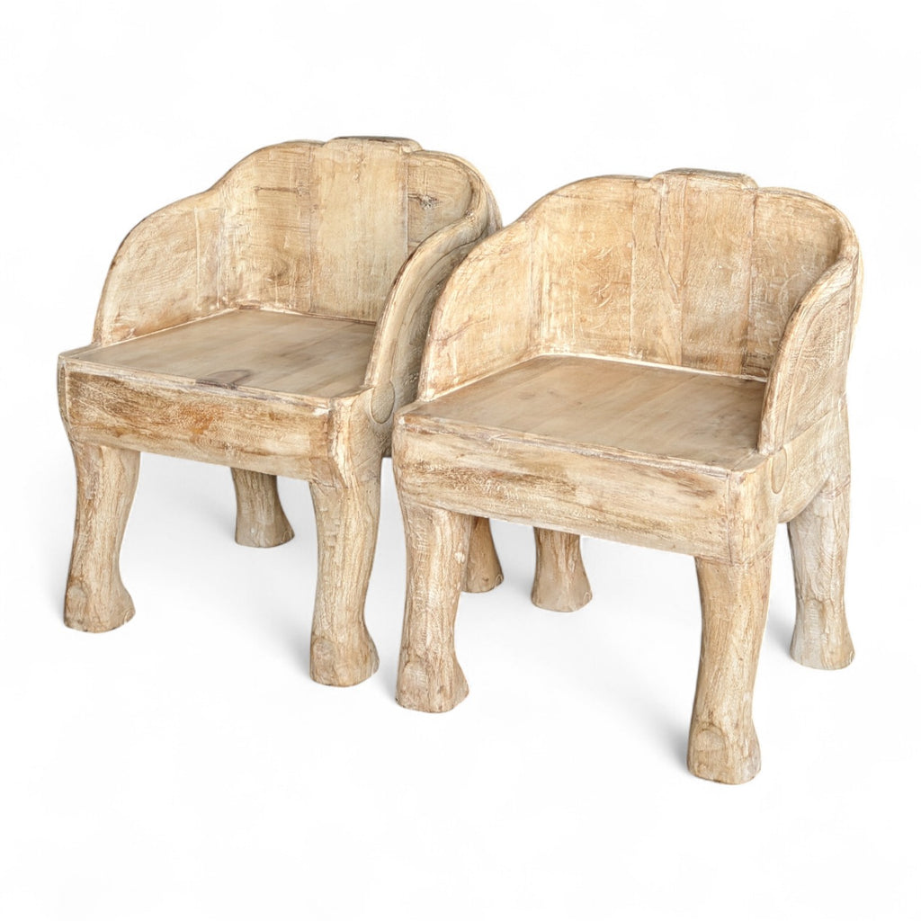 WOODEN ELEPHANT CHAIR