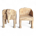 WOODEN ELEPHANT CHAIR