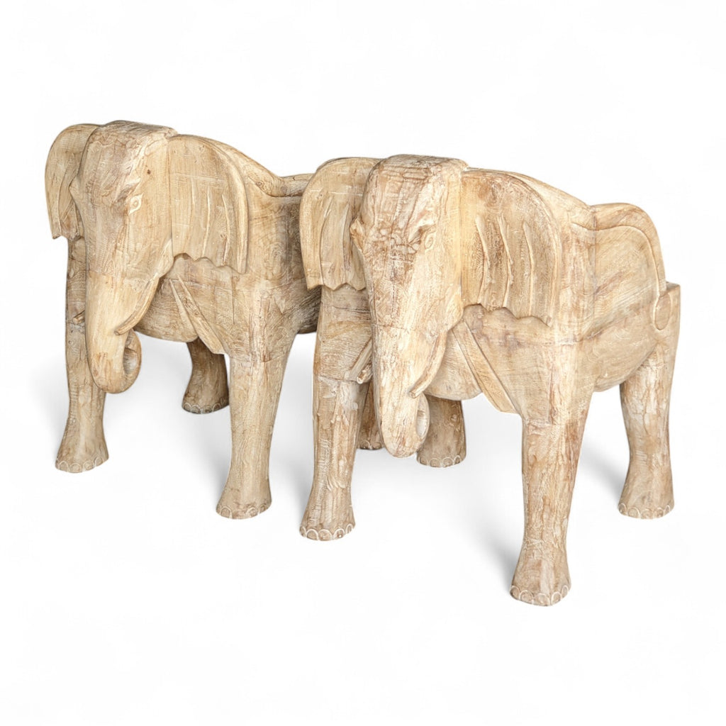 WOODEN ELEPHANT CHAIR