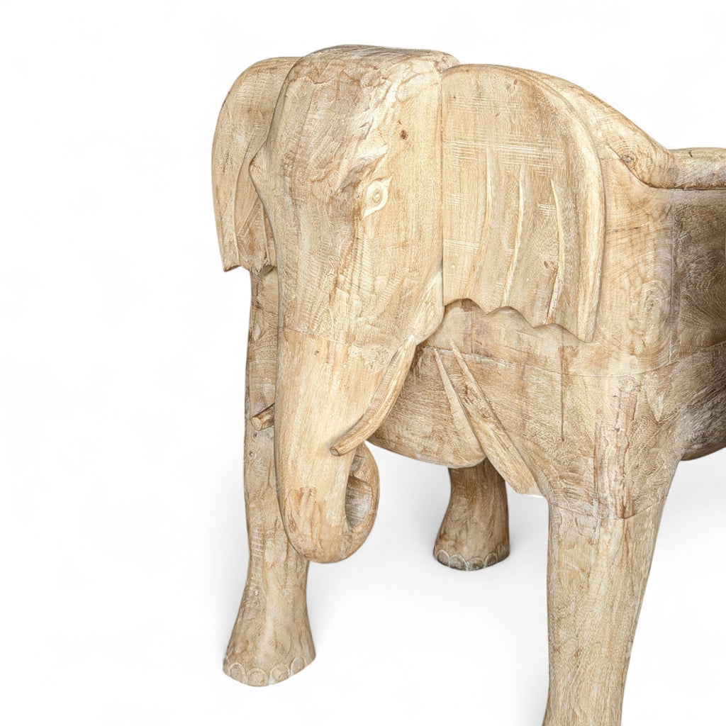WOODEN ELEPHANT CHAIR