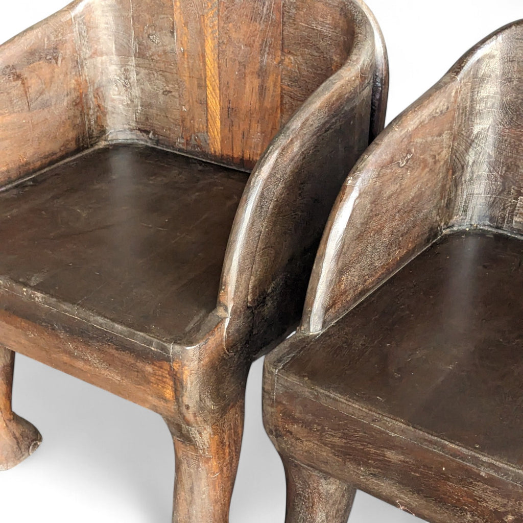 WOODEN ELEPHANT CHAIR