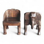 WOODEN ELEPHANT CHAIR