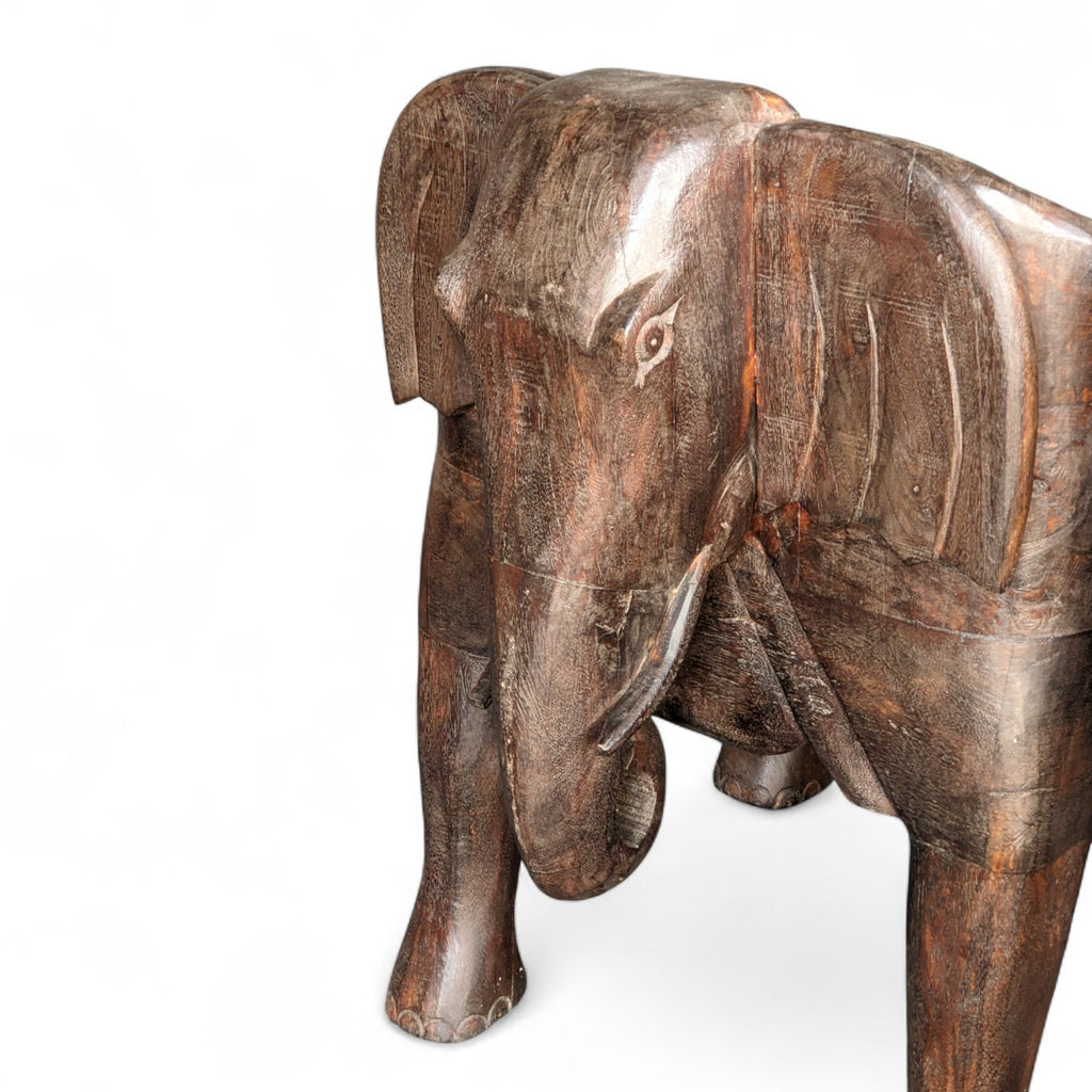 WOODEN ELEPHANT CHAIR