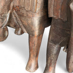 WOODEN ELEPHANT CHAIR