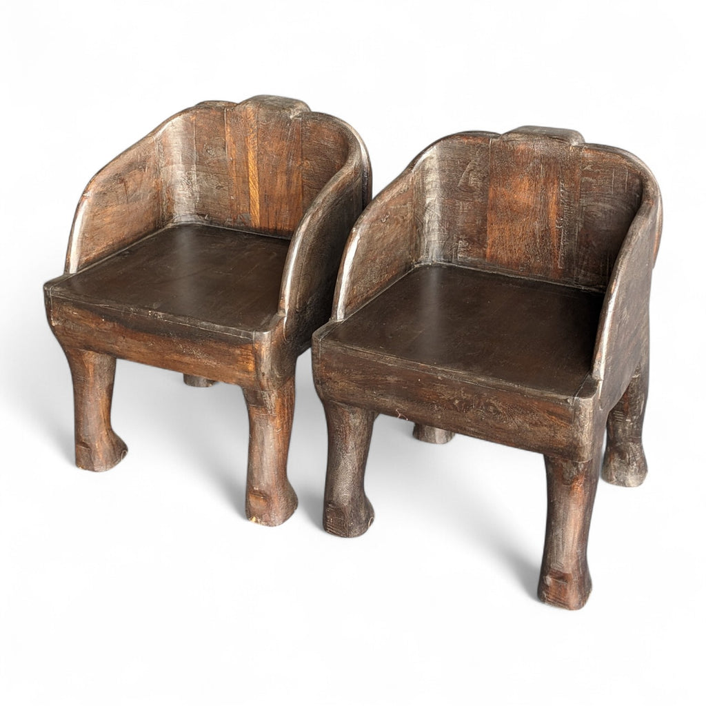 WOODEN ELEPHANT CHAIR