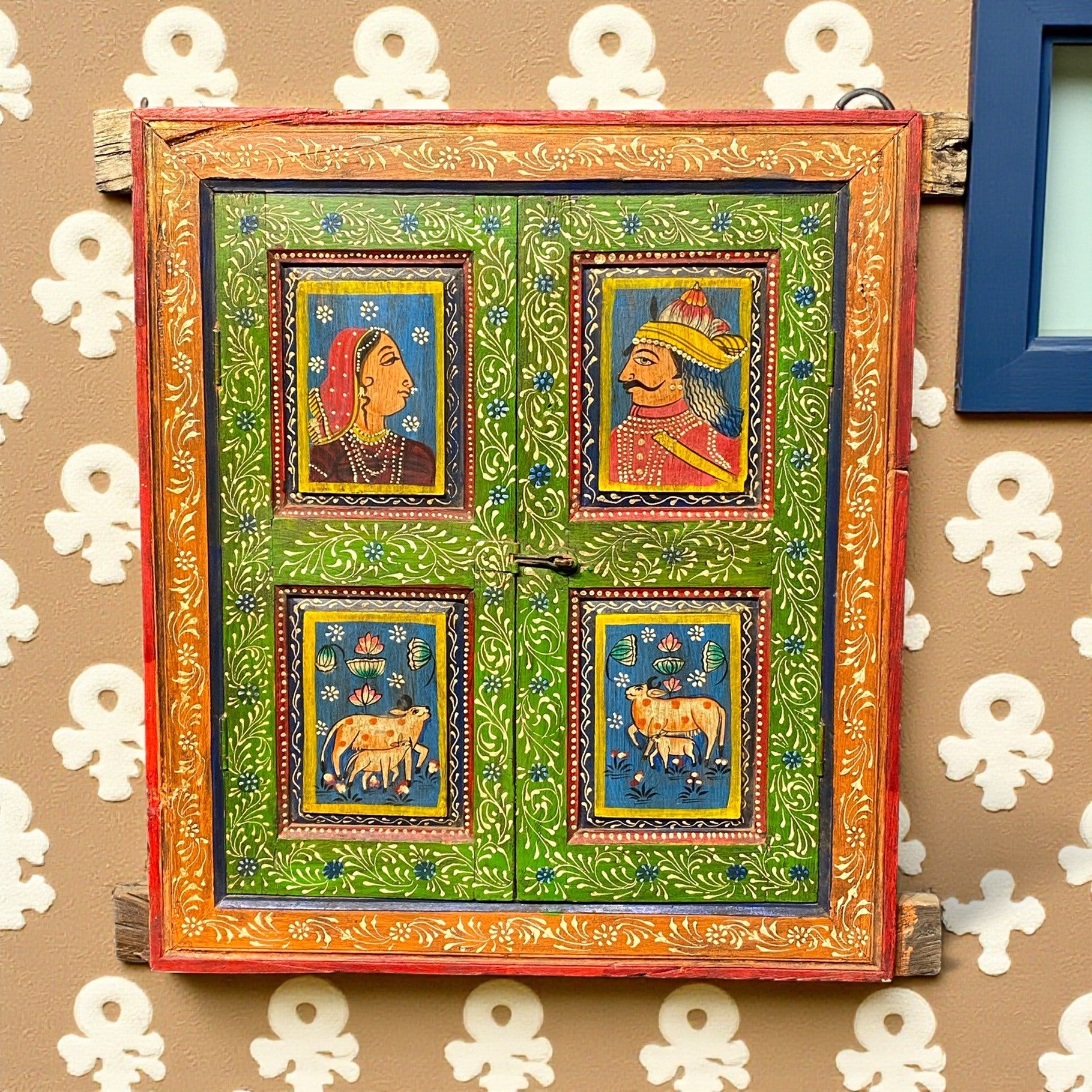 WOODEN HANDPAINTED WINDOW